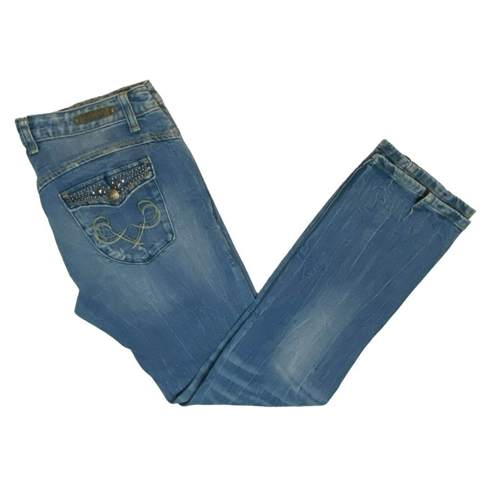 RE Rock for Express Jeans Size 10 Straight Leg Embellished Rock Star Metal Studs